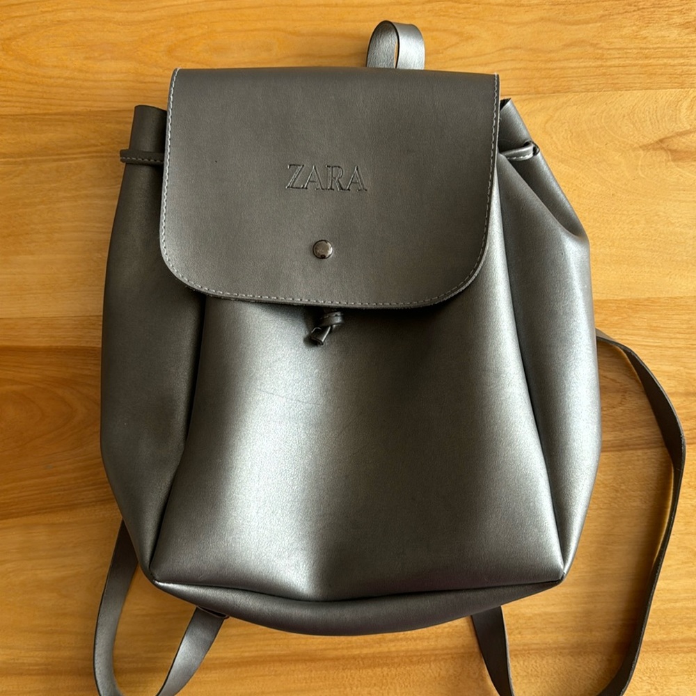 Zara leather backpack